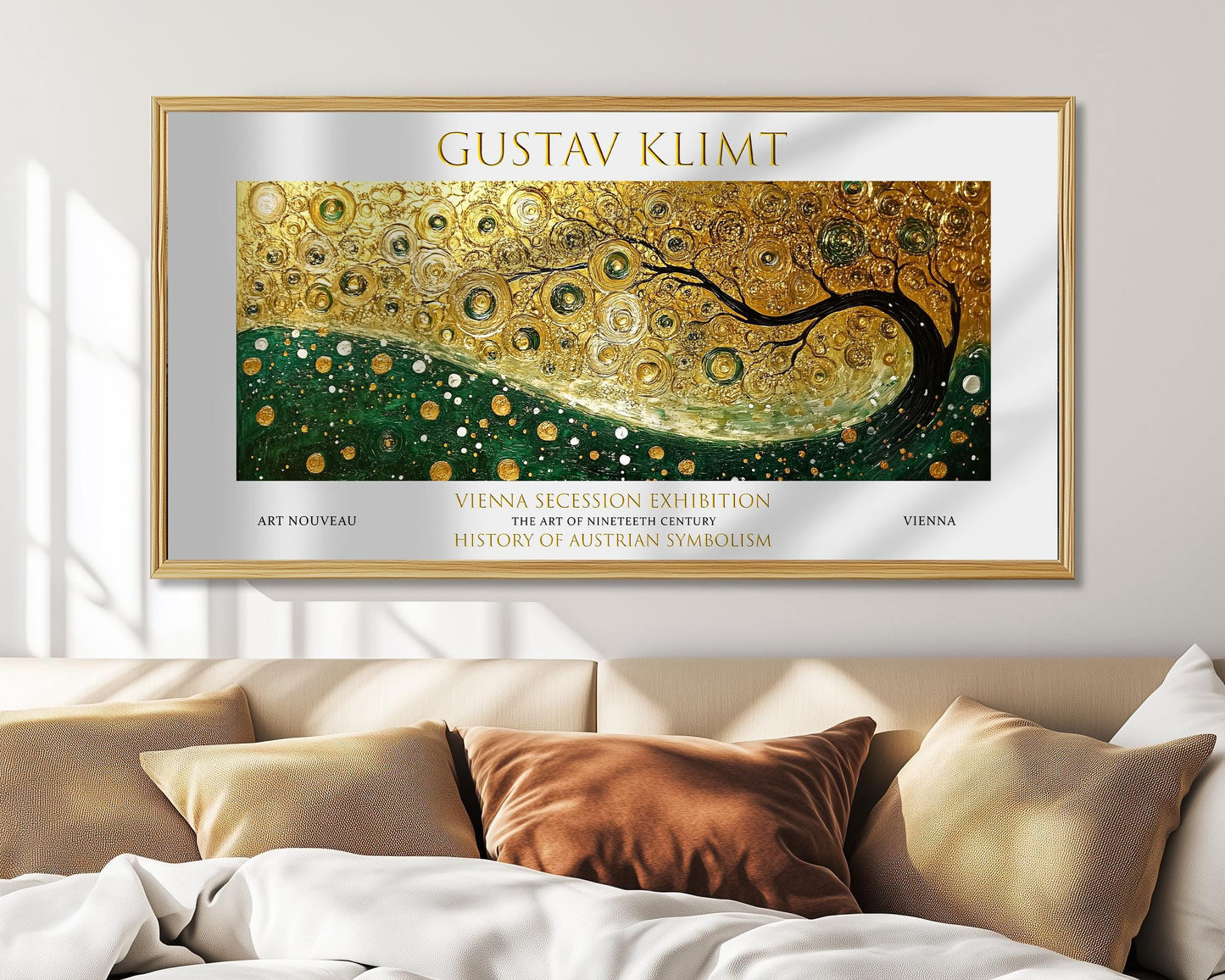 Gustav Klimt Tree of Life Print: Art Nouveau Golden Landscape