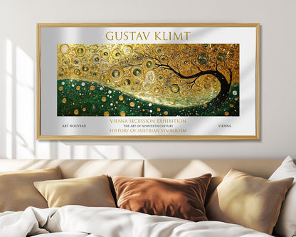 Gustav Klimt Tree of Life Print: Art Nouveau Golden Landscape