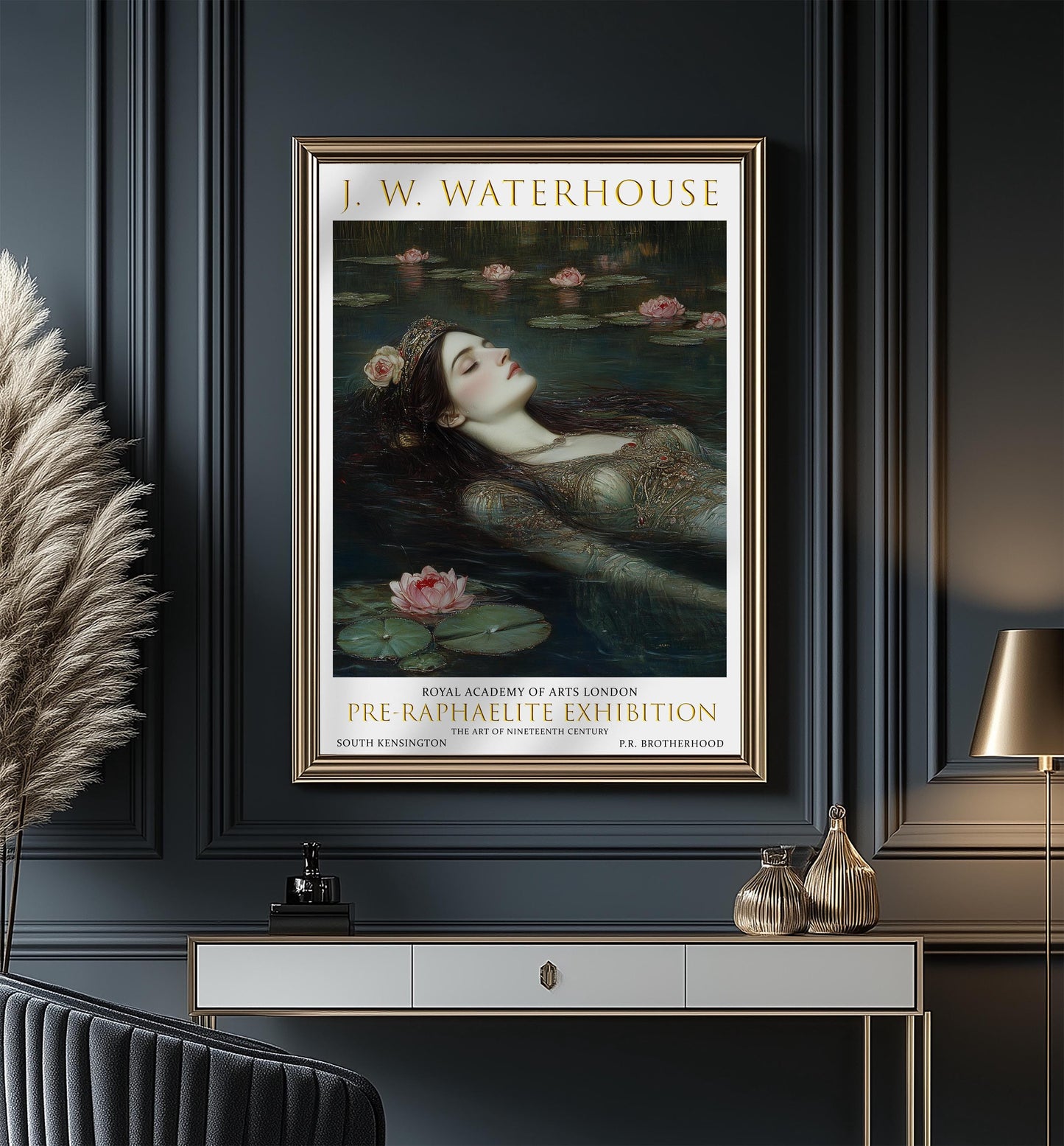 Ophelia Art Print: John William Waterhouse Pre-Raphaelite Poster