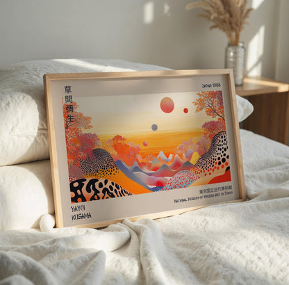 Yayoi Kusama Exhibition Print: Japanese Polka Dot Wall Art