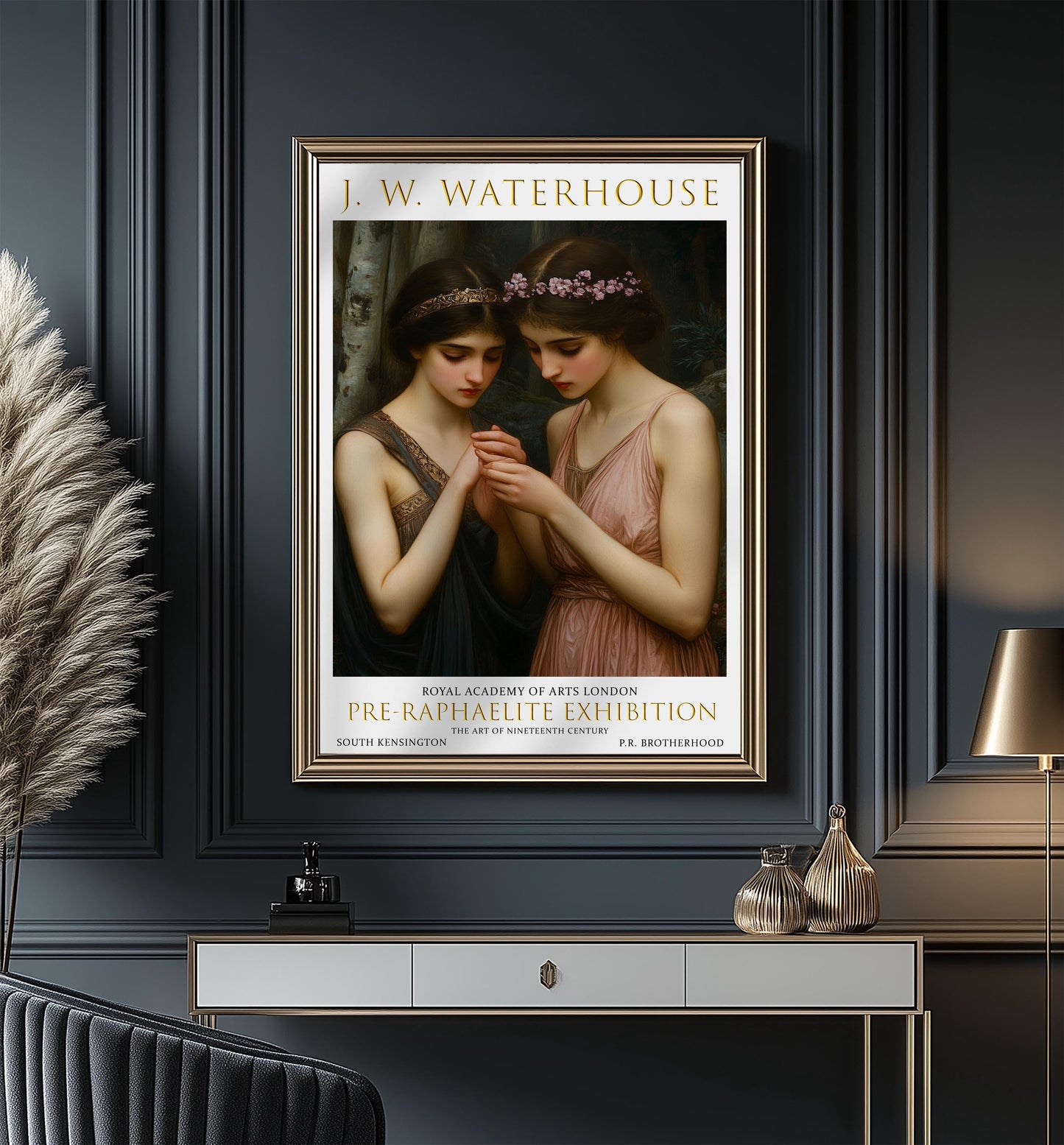 Waterhouse Psyche & Persephone Art Print: Pre-Raphaelite Exhibition Poster