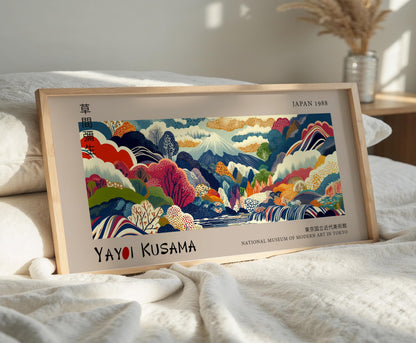Yayoi Kusama Japanese Mountain Landscape Art Print