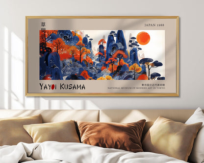 Japanese Panoramic Print – Landscape Art – Colourful Artwork