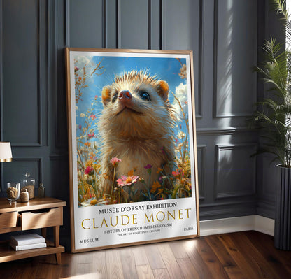 Claude Monet Hedgehog Print: Vintage Impressionist Wall Art