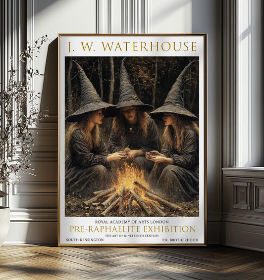 John William Waterhouse Witch Gathering Art Print: Pre-Raphaelite Vintage Decor