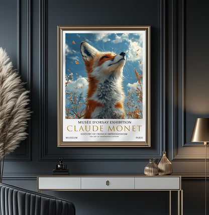 Claude Monet Fox Print: Vintage Impressionist Wall Art