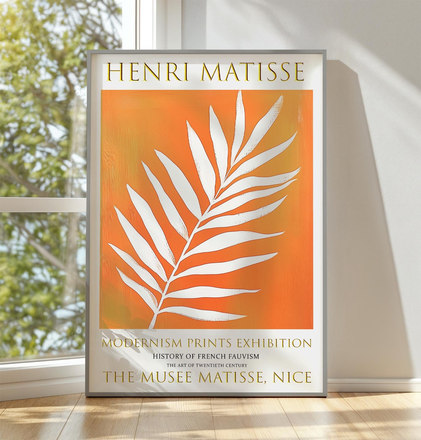 Henri Matisse Exhibition Poster: Fauvism Orange Leaf Art Print