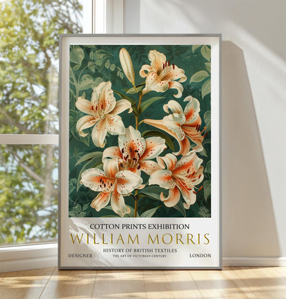 William Morris Lily Print - Vintage Floral Art | Botanical Wall Decor