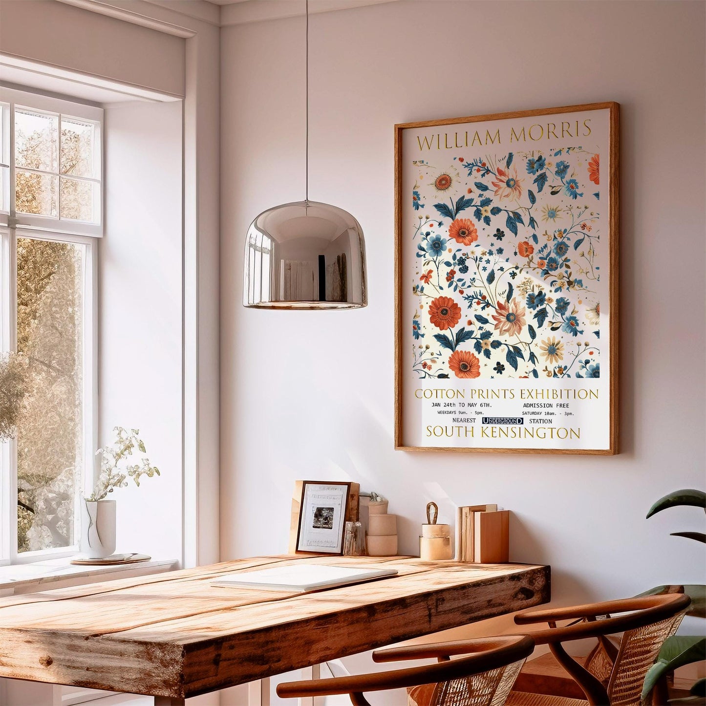 William Morris Exhibition Poster: Vintage Floral Art Print