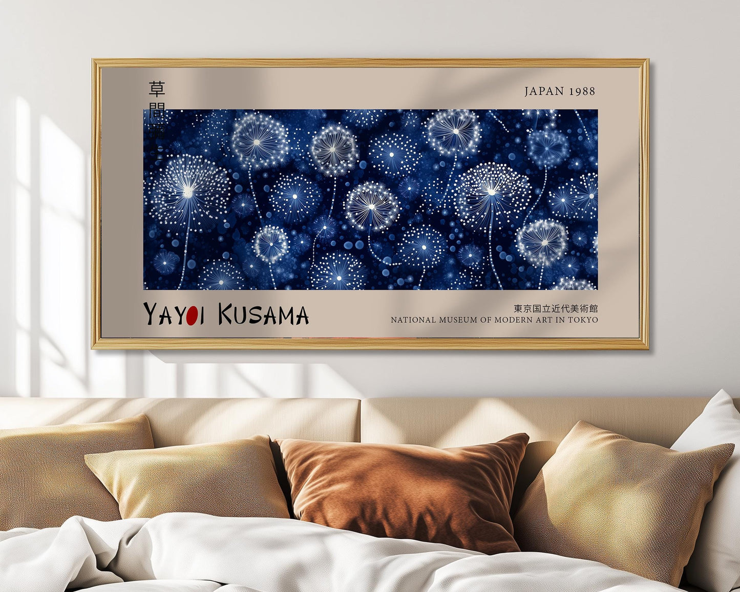 Dandelion Panoramic Print – Midnight Floral Print – Whimsical Botanical Poster