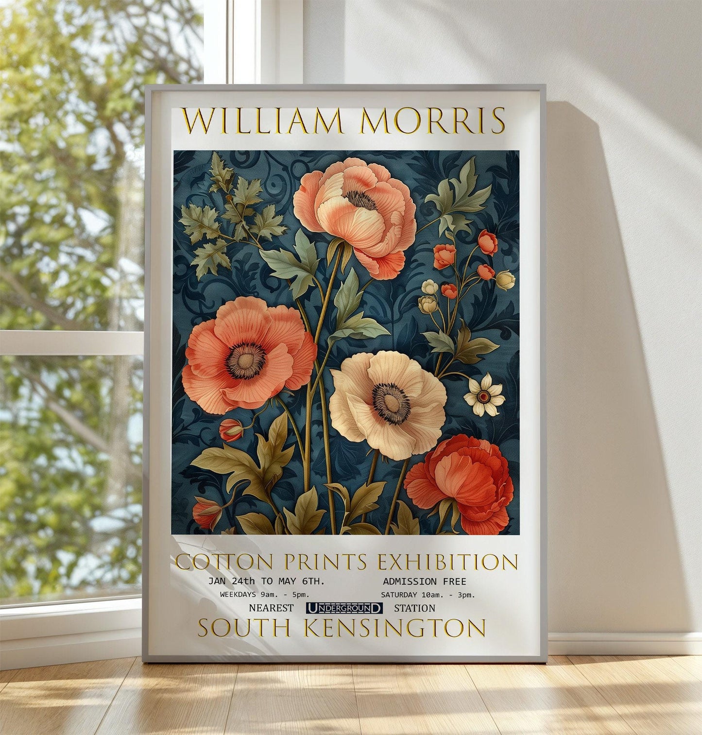 William Morris Print - Vintage Floral Art | Poppies Wall Decor on Premium Matte Paper