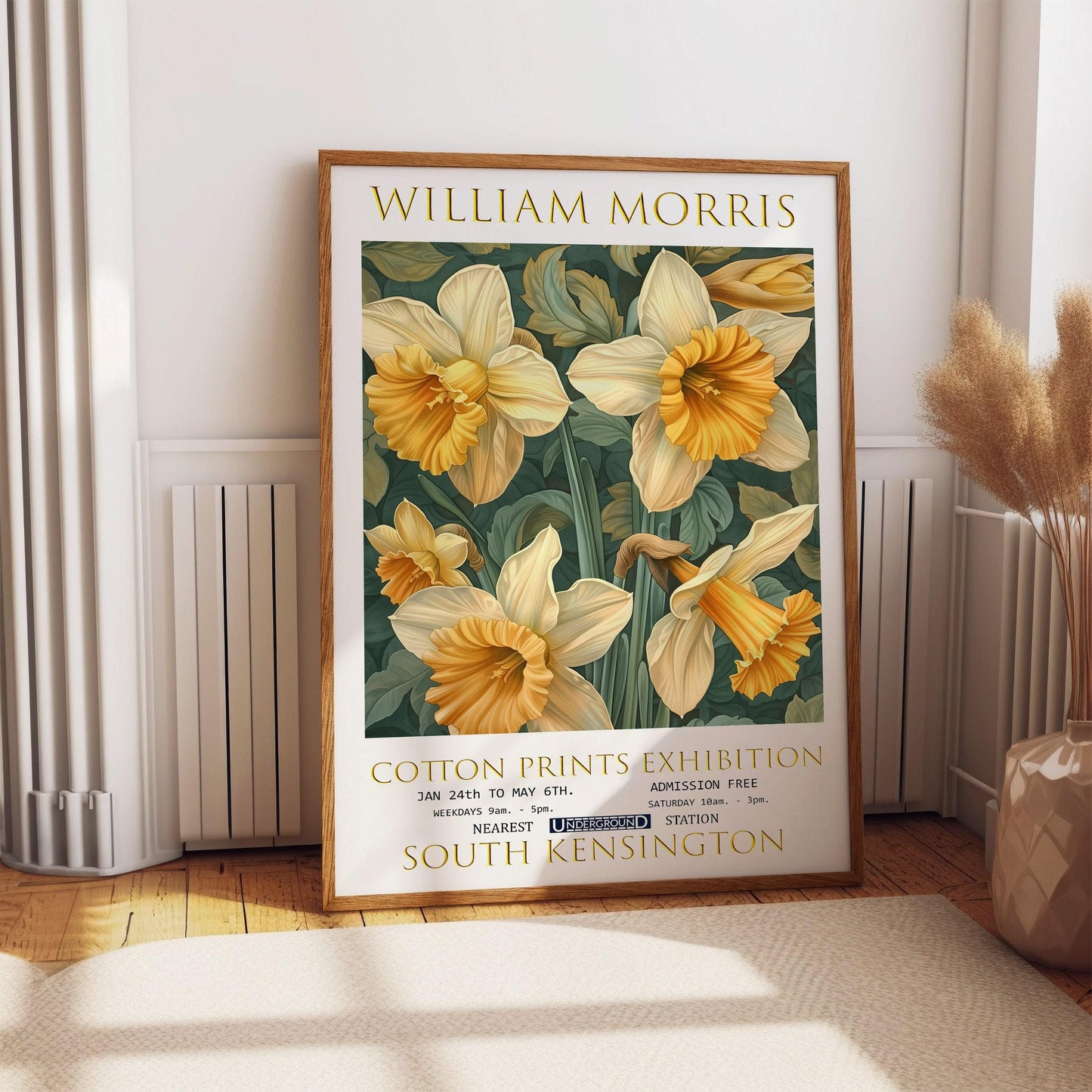 William Morris Print – Vintage Floral Art | Daffodils Wall Decor on Premium Matte Paper