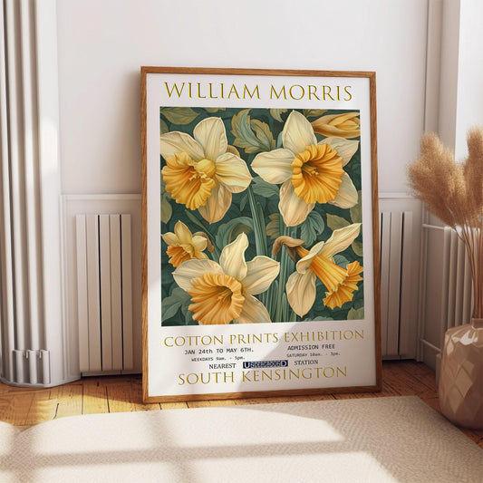 William Morris Print – Vintage Floral Art | Daffodils Wall Decor on Premium Matte Paper