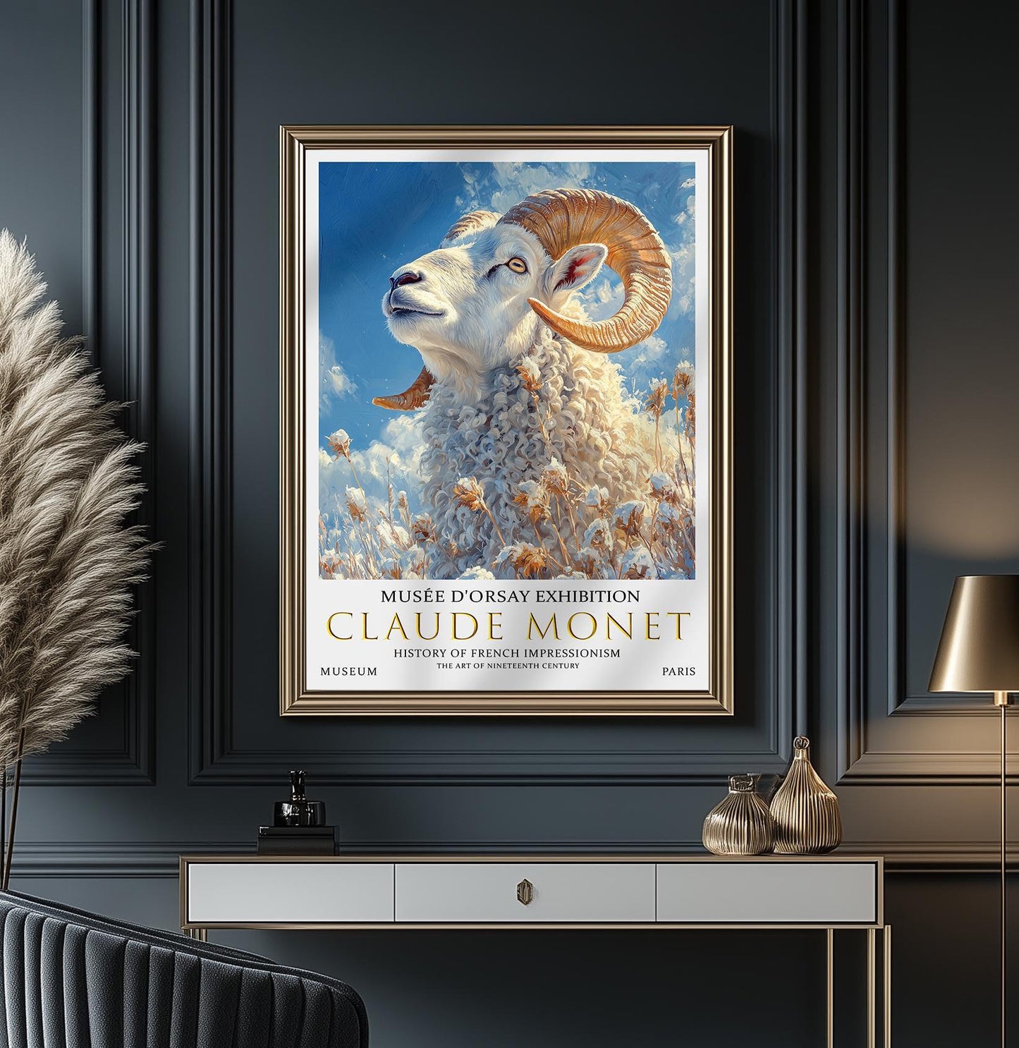 Claude Monet Ram Print: Vintage Winter Landscape Art
