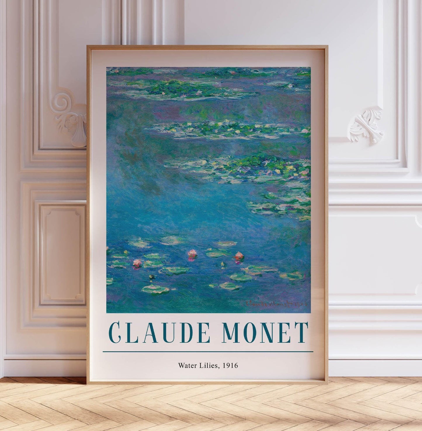 Claude Monet Water Lilies Print: Vintage Floral Impressionist Art