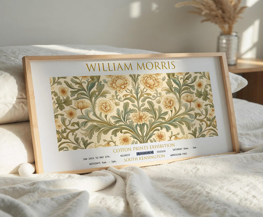 William Morris Panoramic Print – William Morris Poster – Vintage Floral Patten