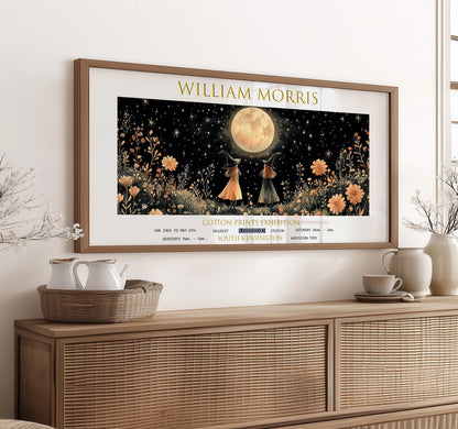 William Morris Witches Moon Print: Vintage Celestial Art