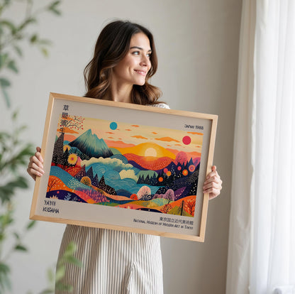 Yayoi Kusama Japanese Landscape Art Print Poster
