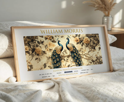 William Morris Peacocks Art Print: Vintage Botanical Textiles