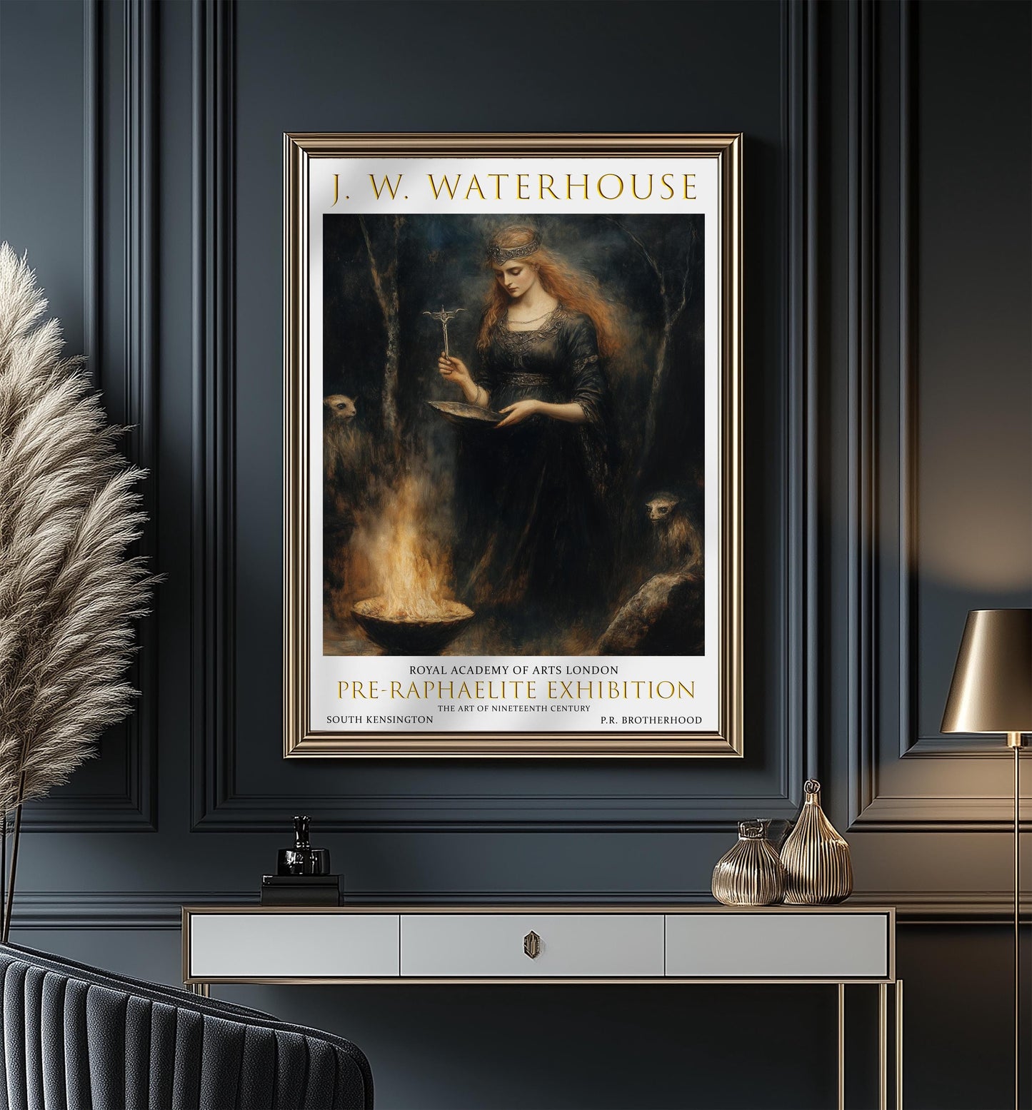 John William Waterhouse Print: Gothic Witchcraft Art, Pre-Raphaelite Decor