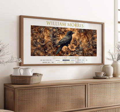 William Morris Raven Print: Vintage Botanical Exhibition Art