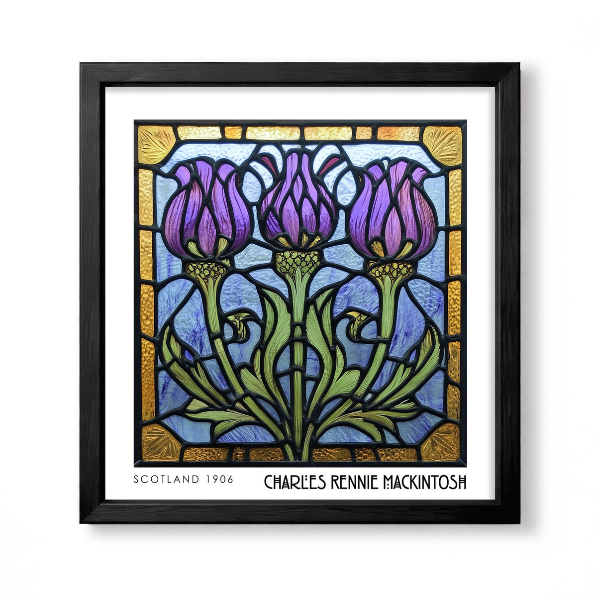 Rennie Mackintosh Thistle Print – Art Nouveau Wall Art - Art Deco Poster