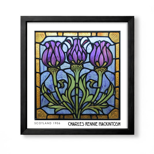 Rennie Mackintosh Thistle Print – Art Nouveau Wall Art - Art Deco Poster
