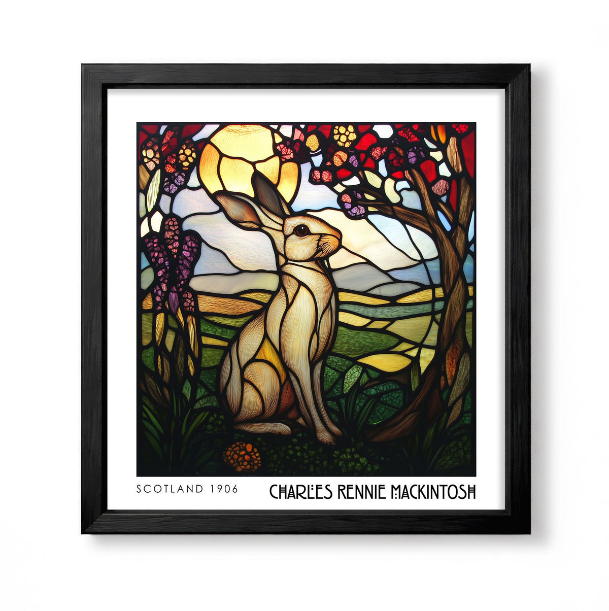 Charles Rennie Mackintosh Hare Print – Animal Wall Art - Art Deco Poster