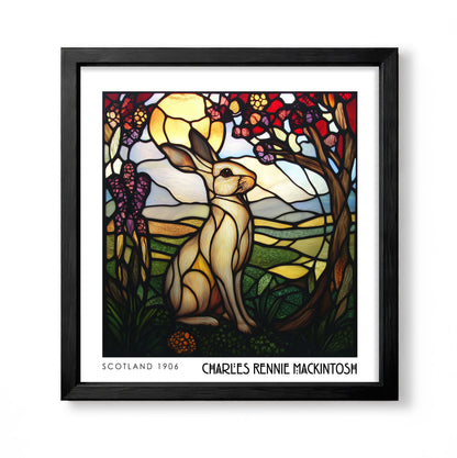 Charles Rennie Mackintosh Hare Print – Animal Wall Art - Art Deco Poster