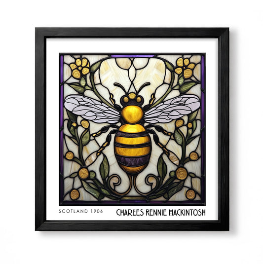 Charles Rennie Mackintosh Bee Print – Insect Wall Art - Art Deco Poster