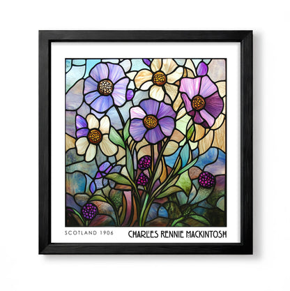 Rennie Mackintosh Floral Print – Botanical Wall Art - Art Deco Poster