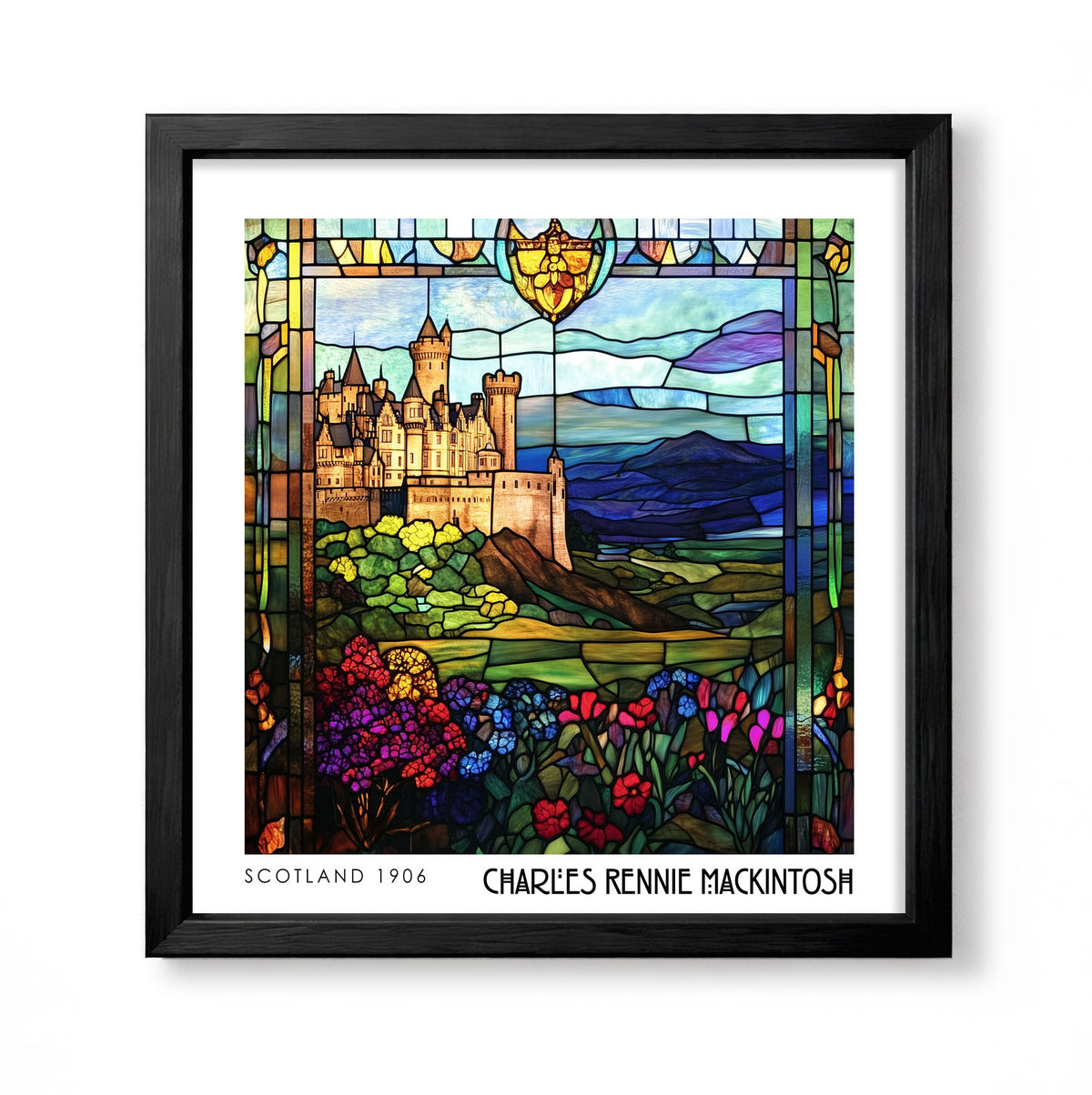 Rennie Mackintosh Print – Edinburgh Castle Wall Art - Art Deco Poster