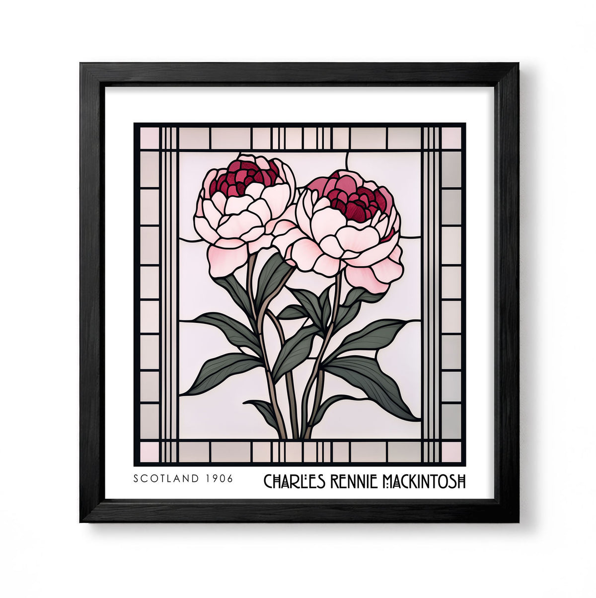 Rennie Mackintosh Print –  Floral Wall Art - Art Deco Poster
