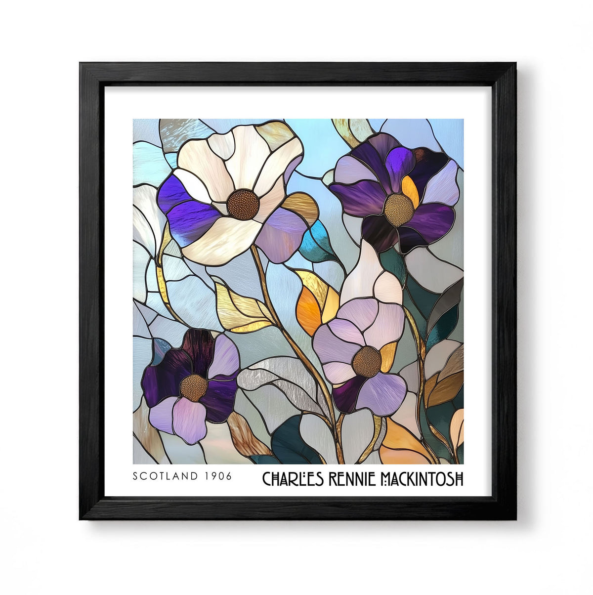 Rennie Mackintosh Print –  Botanical Wall Art - Art Deco Poster