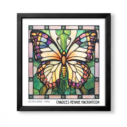 Rennie Mackintosh Butterfly Print – Insect Wall Art - Art Deco Poster