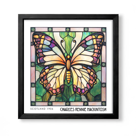 Rennie Mackintosh Butterfly Print – Insect Wall Art - Art Deco Poster