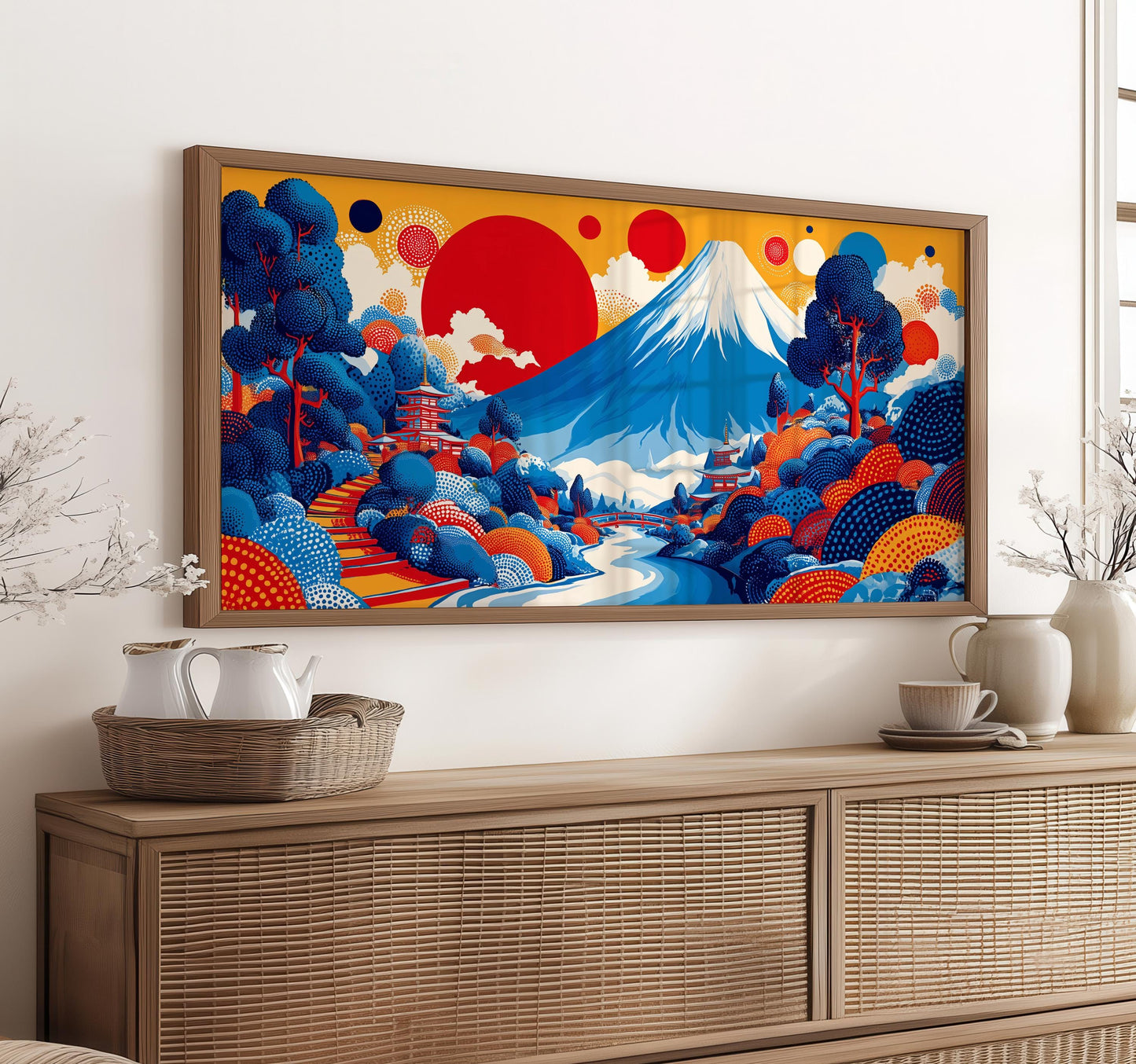 Yayoi Kusama Print – Japanese Wall Art – Landscape Poster