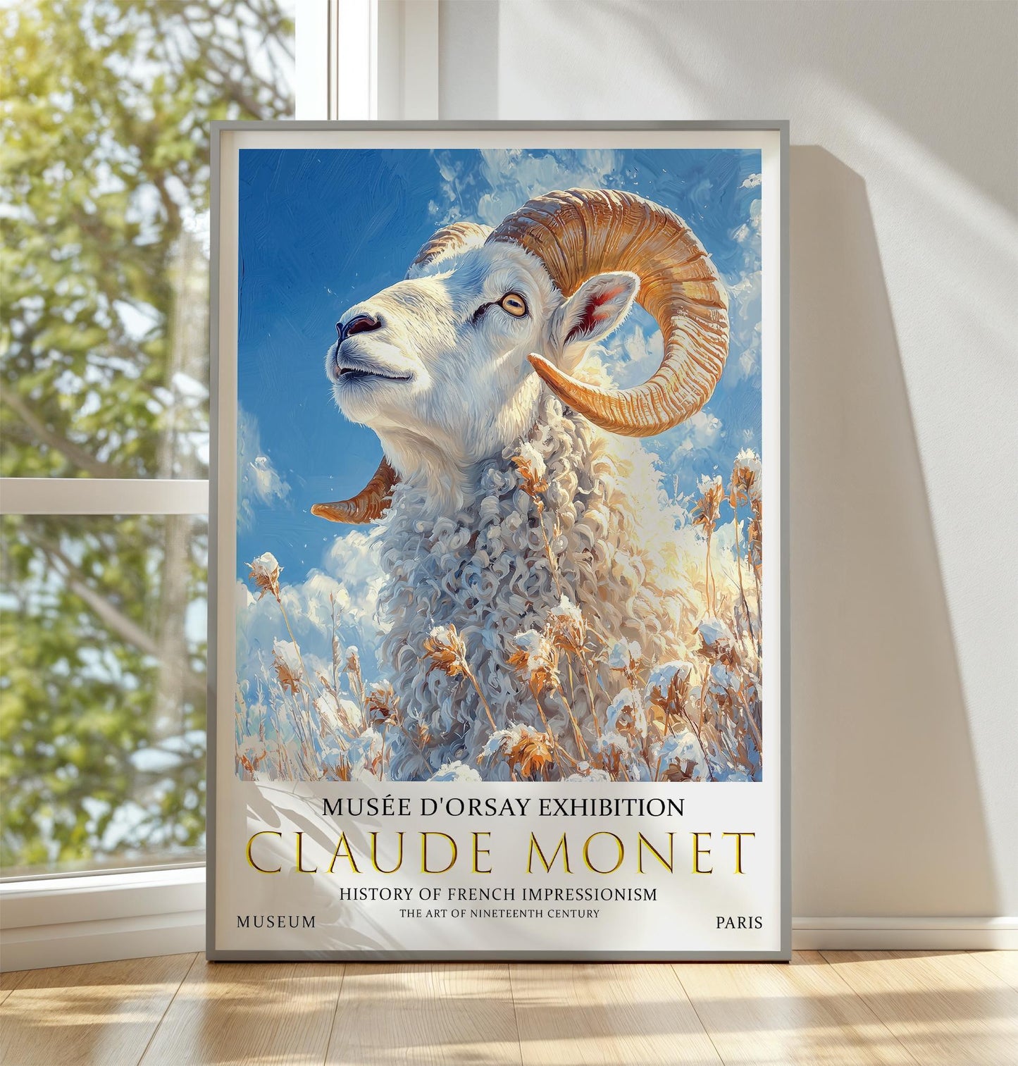 Claude Monet Ram Print: Vintage Winter Landscape Art