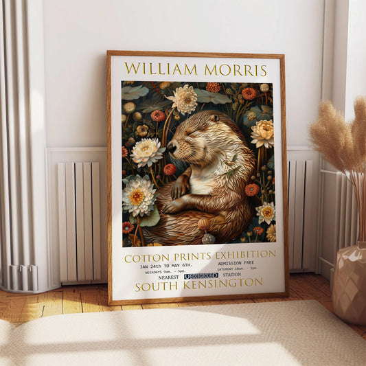William Morris Otter Print: Vintage Floral Exhibition Art