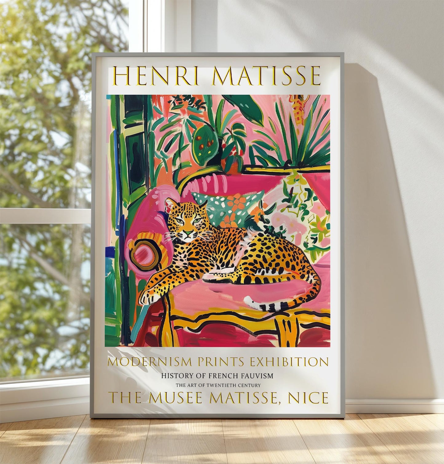 Leopard Chaise Poster, Matisse Style Wall Art