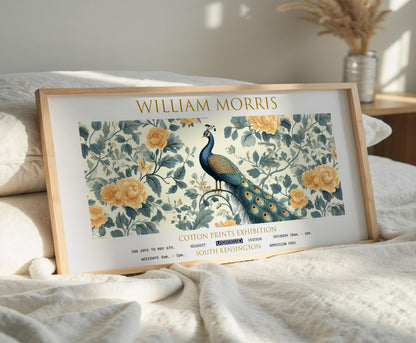 William Morris Peacock Print: Vintage Botanical Wall Art