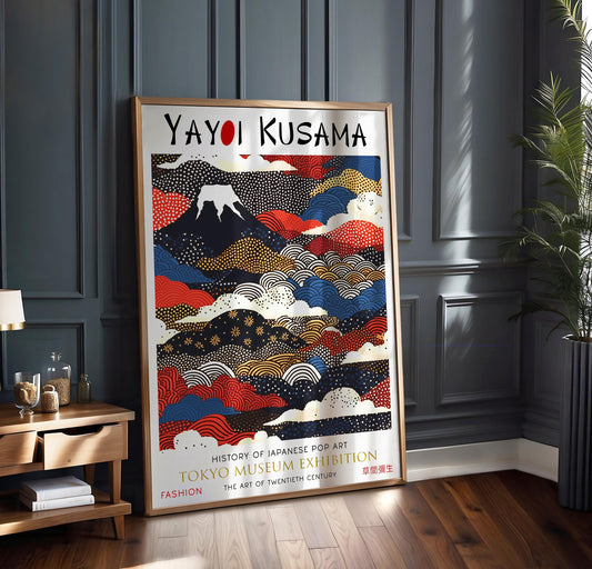 Yayoi Kusama Print: Mount Fuji, Japanese Art Exhibition