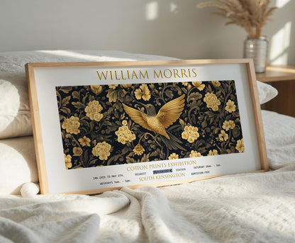 William Morris Hummingbird Print: Vintage Botanical Exhibition Art