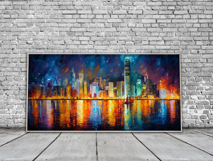 Victoria Harbour Hong Kong Panoramic Print