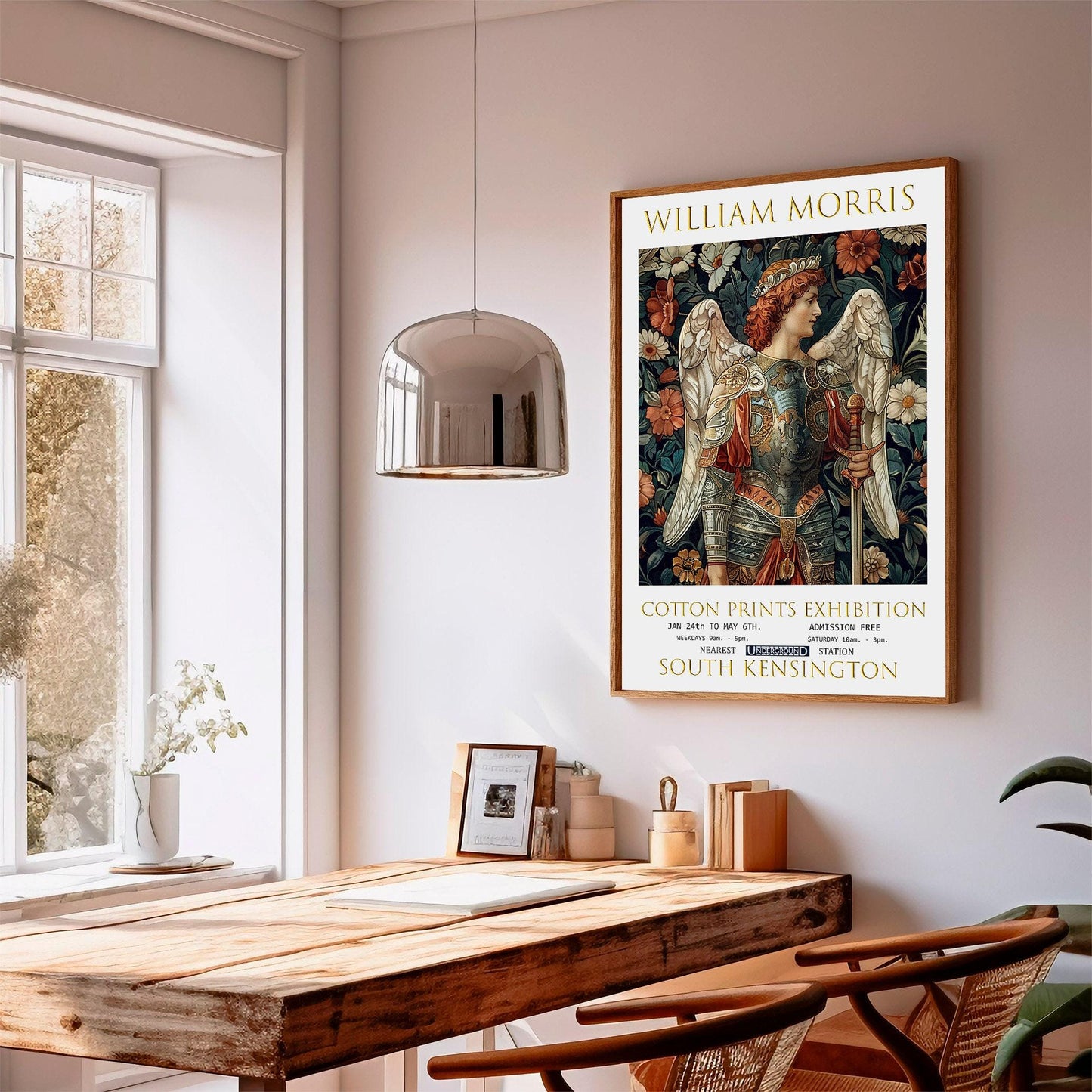 William Morris Exhibition Print: Vintage Textiles Art Poster