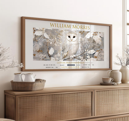William Morris Owl Print: Vintage Exhibition Poster, Textiles Art