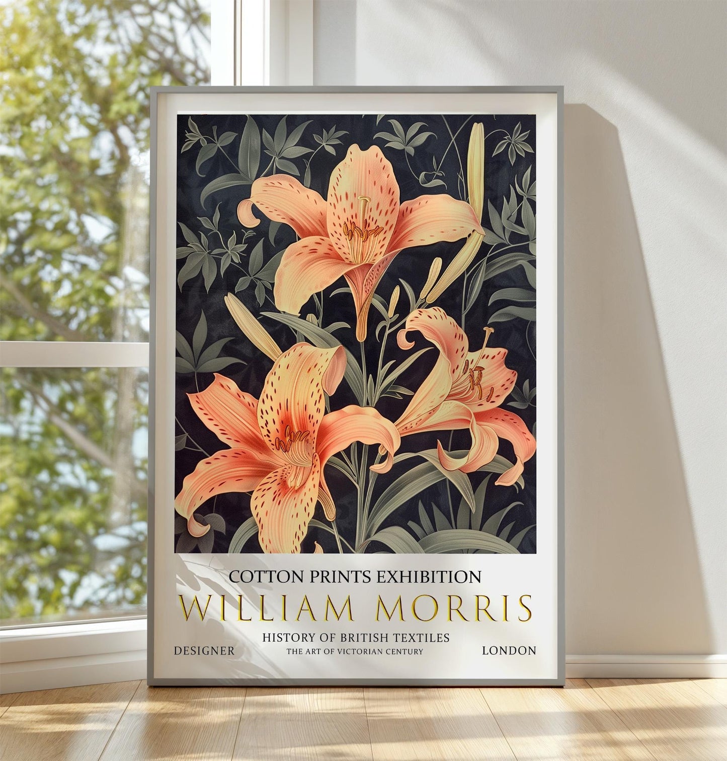 William Morris Lily Print – Vintage Floral Art | Botanical Pattern Wall Decor