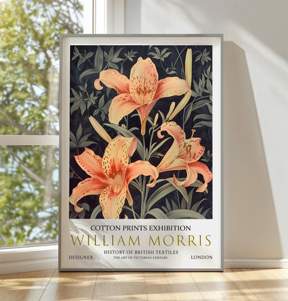 William Morris Lily Print – Vintage Floral Art | Botanical Pattern Wall Decor