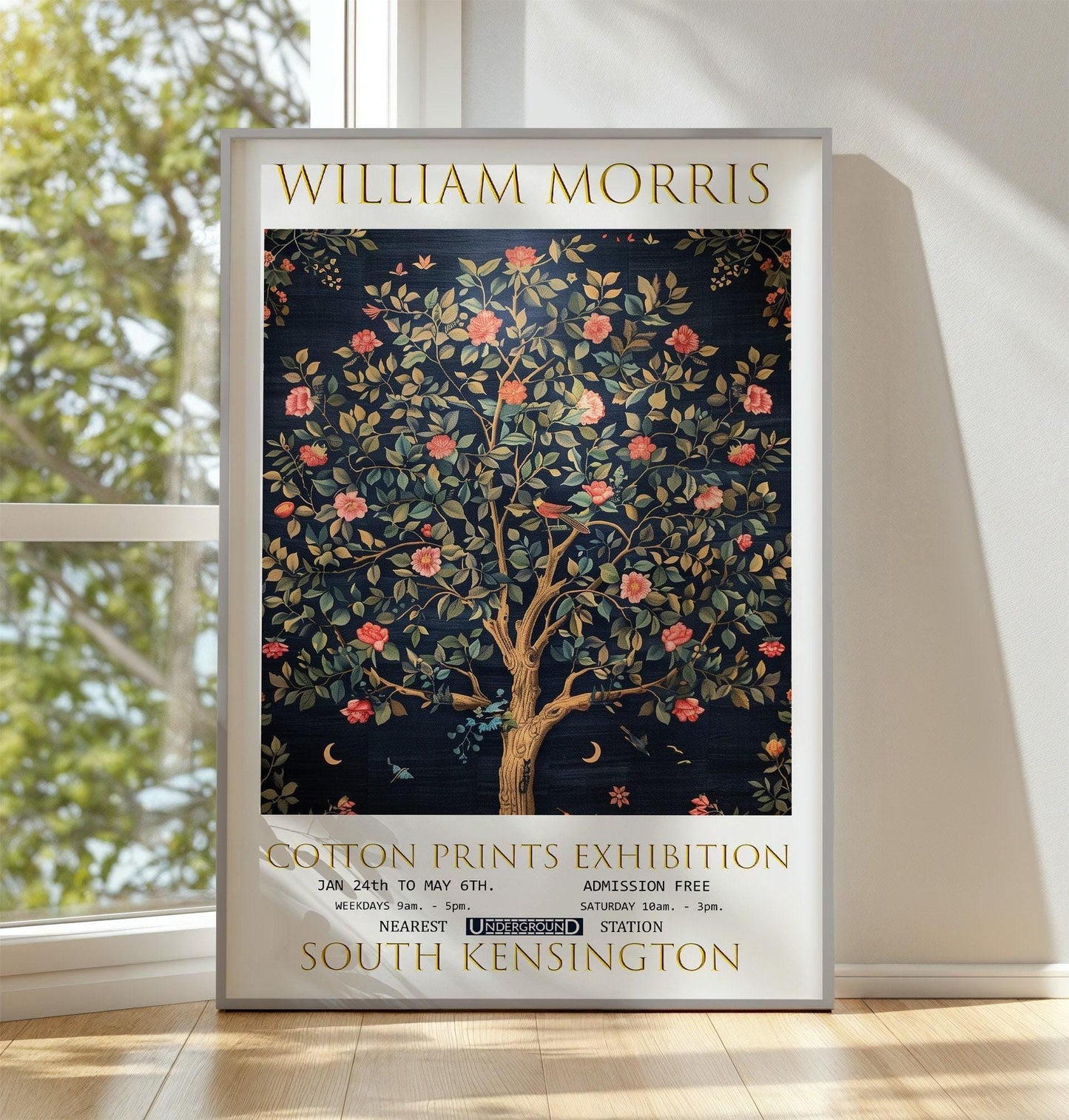 William Morris Art Print – Vintage Floral Print | Tree of Life Poster on Premium Paper