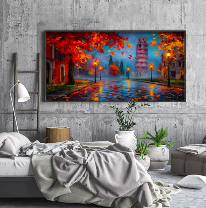 Leaning Tower of Pisa Art Print – Pisa Wall Art – Italy Panoramic Print